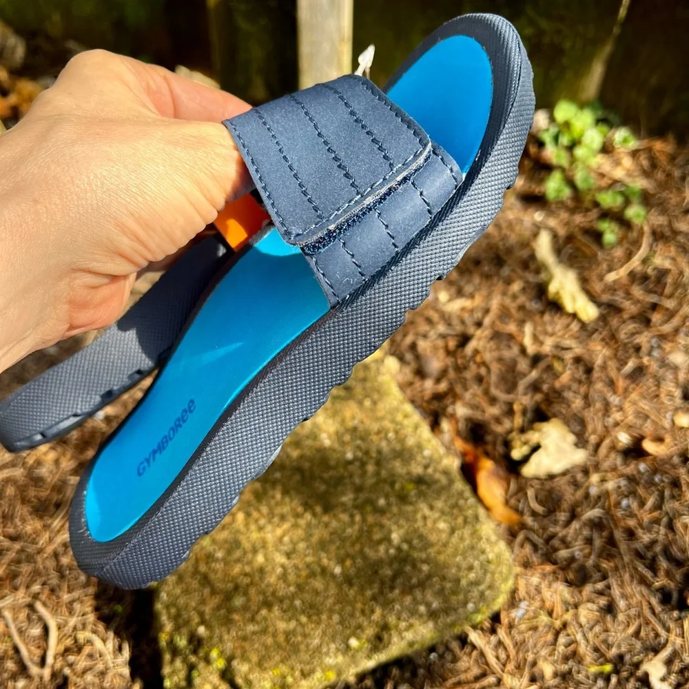 NWT Boys Gymboree Sandal beach summer Flip flop blue Velcro adjustable straps 13